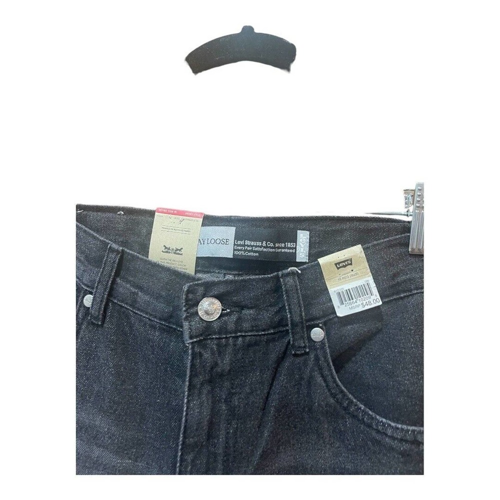 Levi's Silvertab Stay Loose Eco Ease Black Denim Jeans - Picture 2 of 4